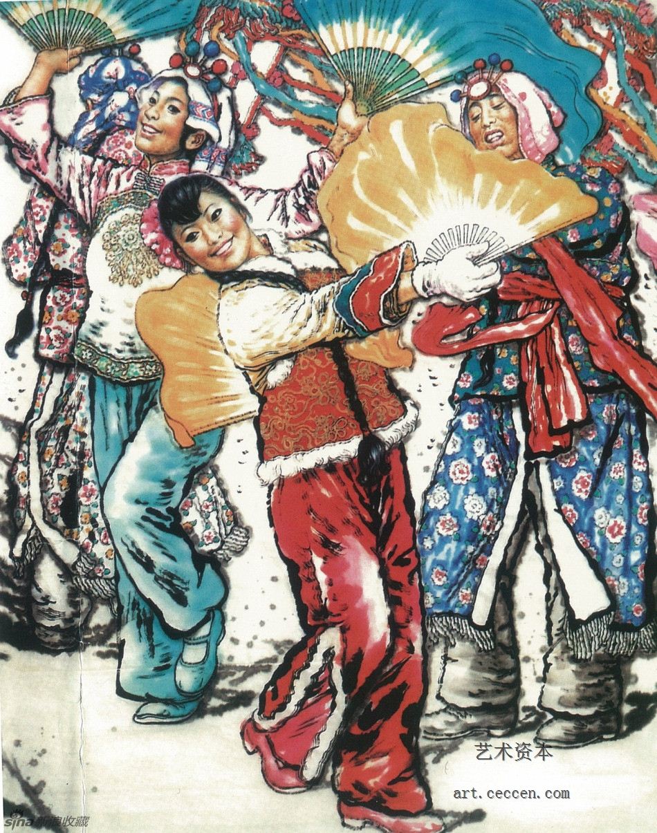 长卷黄土地的主人之七 横山老腰鼓局部一